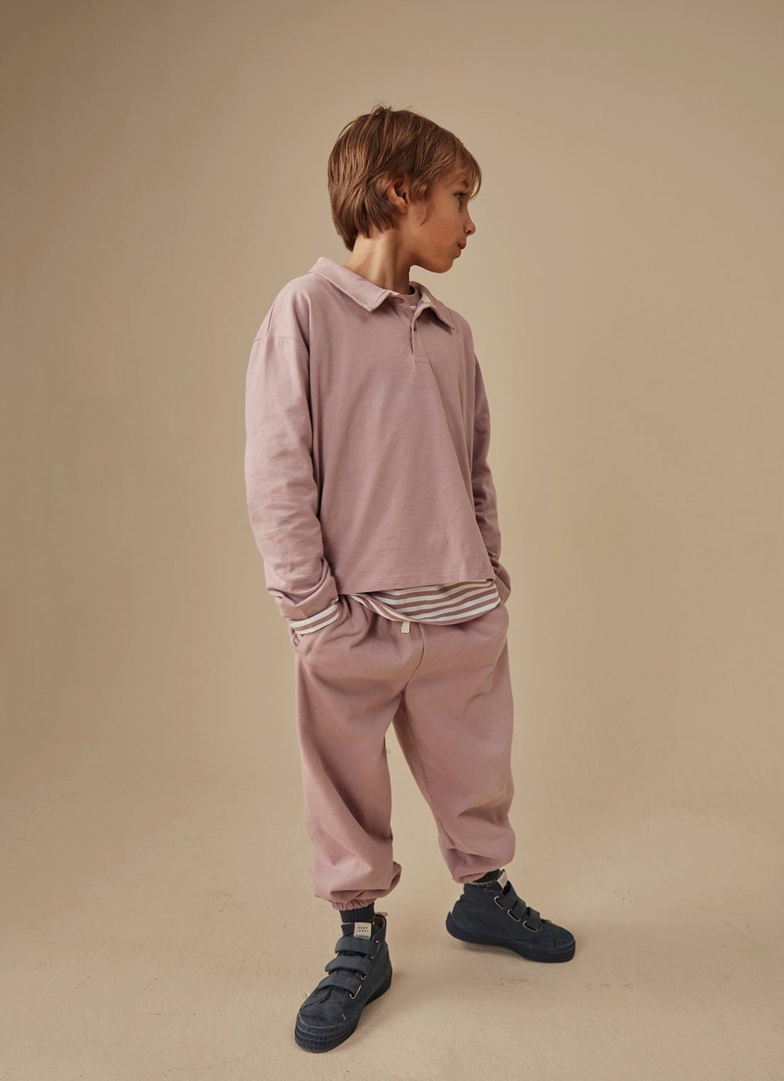 Gray Label Tapered fit joggingbroek met steekzakken - voorkant 2 oudroze