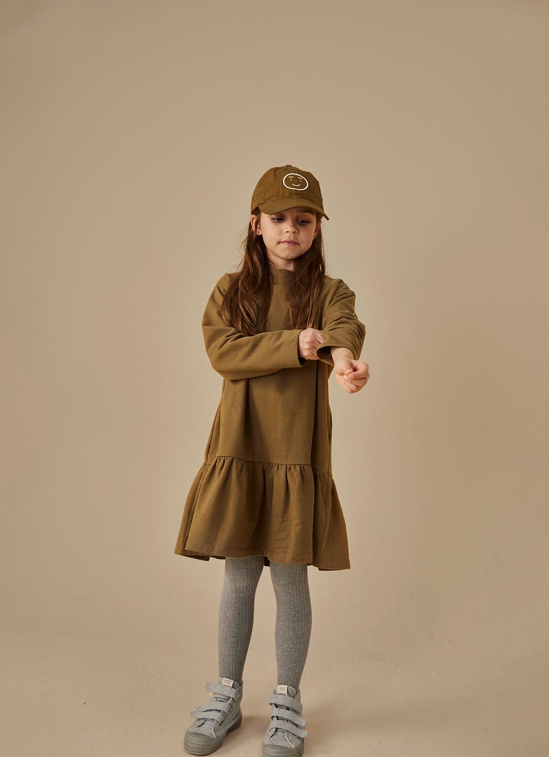 Gray Label Tuniekjurk met plooidetails - voorkant 3 bruin