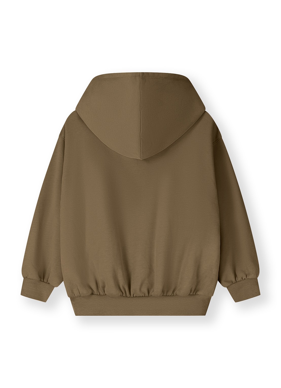 Gray Label Vest met capuchon en logo - achterkant bruin