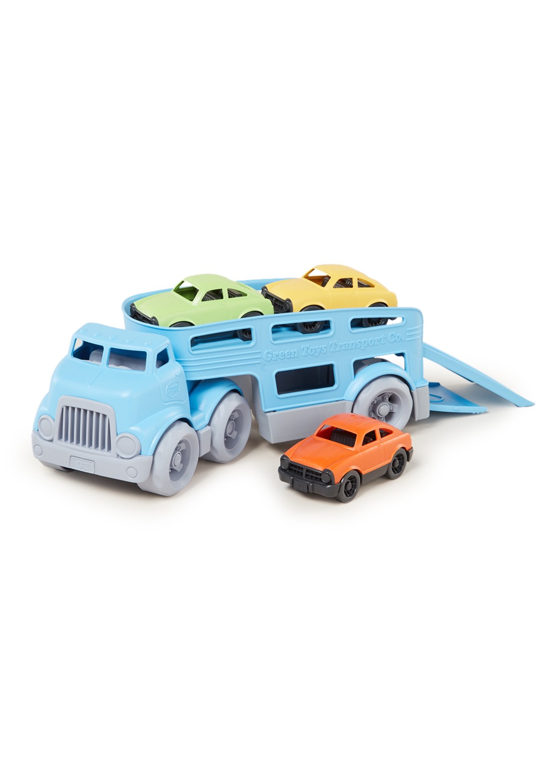 Green Toys Car Carrier oplaadtruck - voorkant blauw
