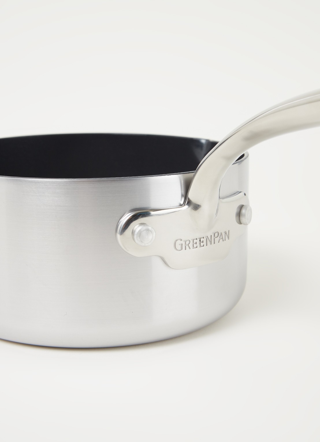 GreenPan Barcelona Evershine steelpan Ø16 cm - detail 2 zilver