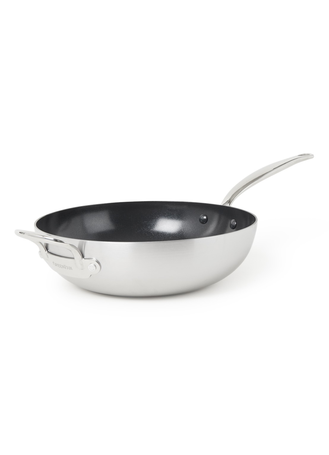GreenPan Barcelona wokpan Ø30 cm - voorkant 2 zilver