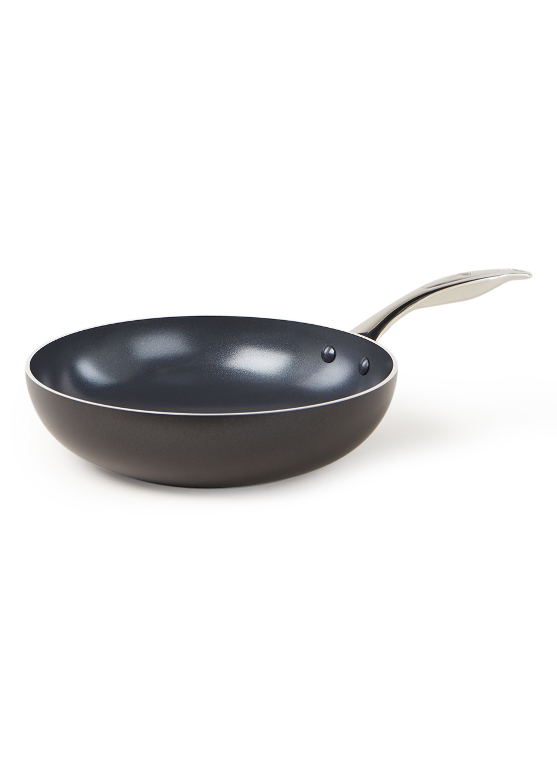GreenPan Brussels wokpan Ø28 cm - voorkant 2 zwart