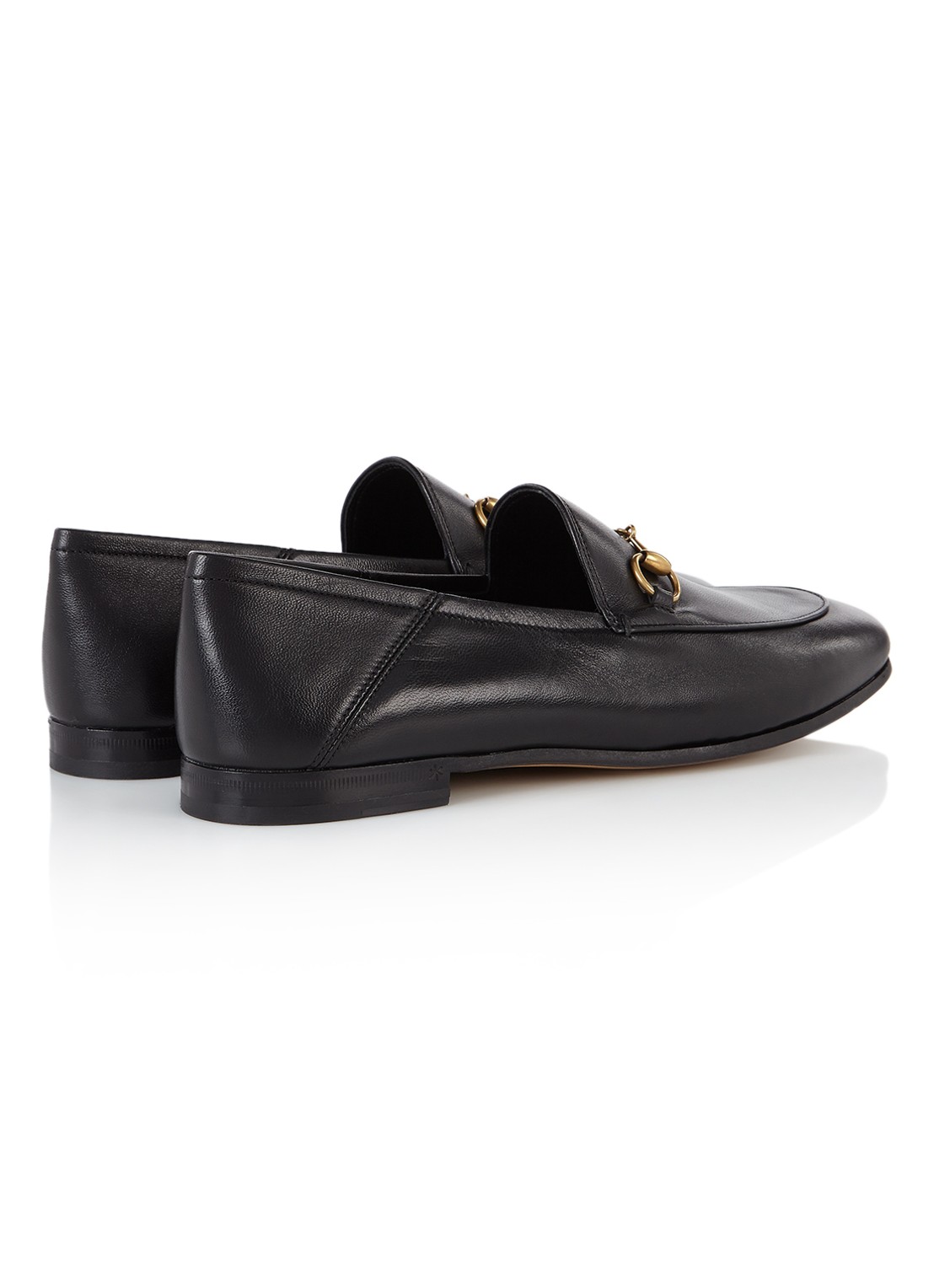 Gucci Brixton loafer van leer met horsebit - detail 4 zwart
