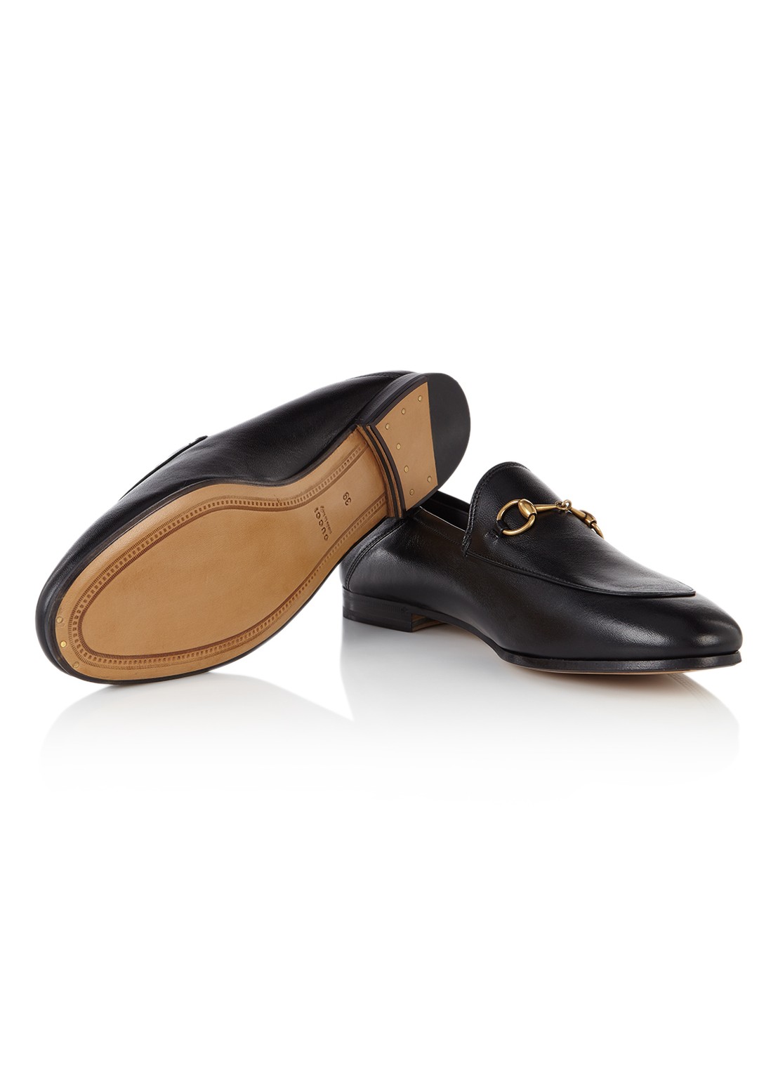 Gucci Brixton loafer van leer met horsebit - detail 5 zwart
