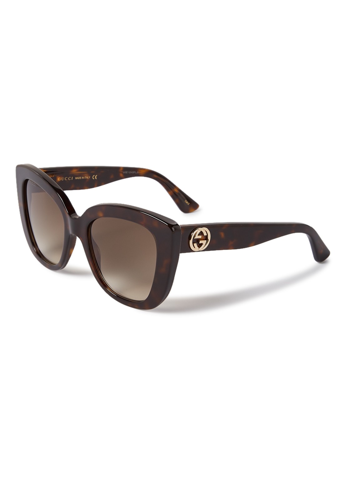 Gucci Butterfly zonnebril GG0327S - voorkant donkerbruin