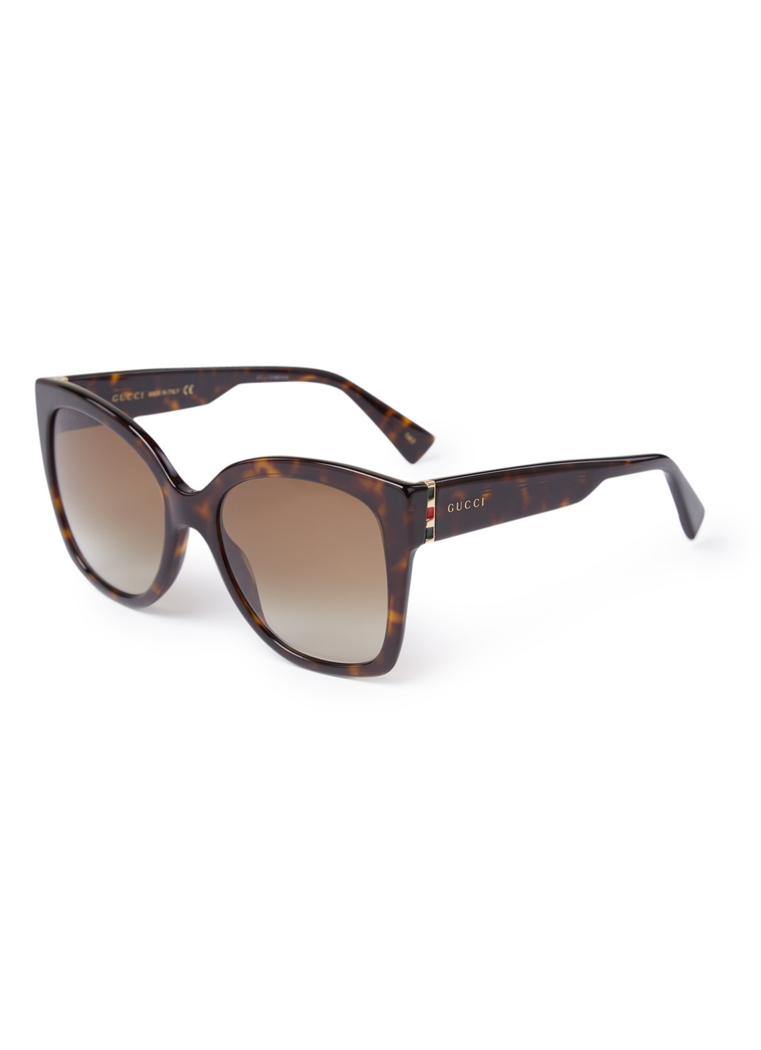 Gucci Butterfly zonnebril GG0459S  - voorkant donkerbruin