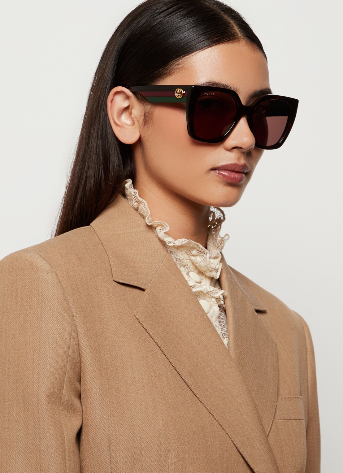 Gucci Butterfly zonnebril GG1300S - voorkant 5 bruin