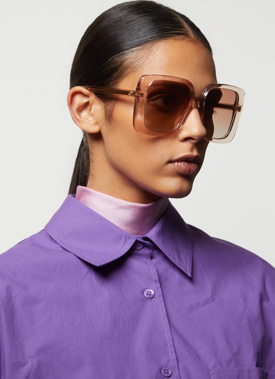 Gucci Butterfly zonnebril GG1314S - voorkant 5 lichtroze