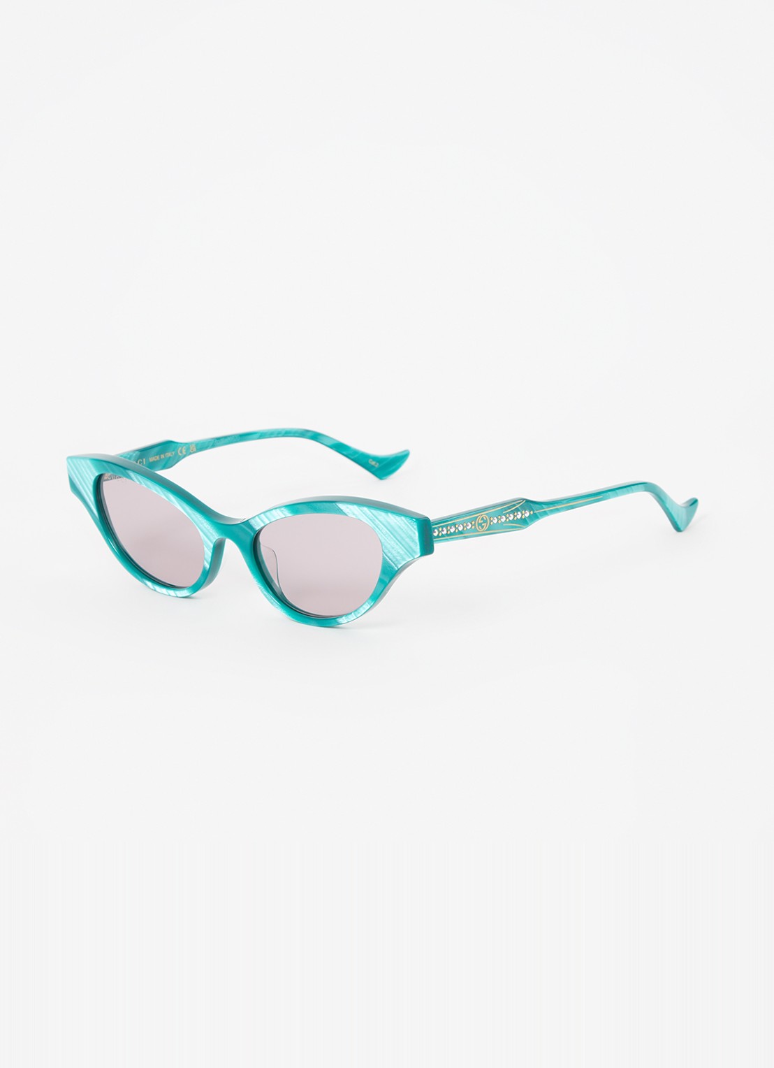 Gucci Cat Eye zonnebril GG1298  - voorkant zeegroen