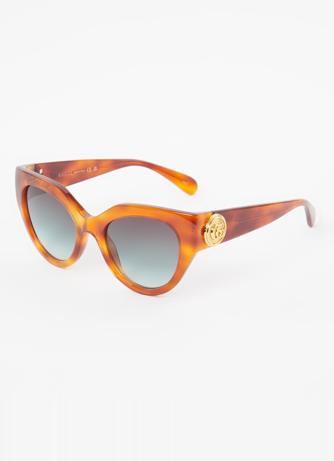 Gucci Cat Eye zonnebril GG1408S - voorkant oranjebruin