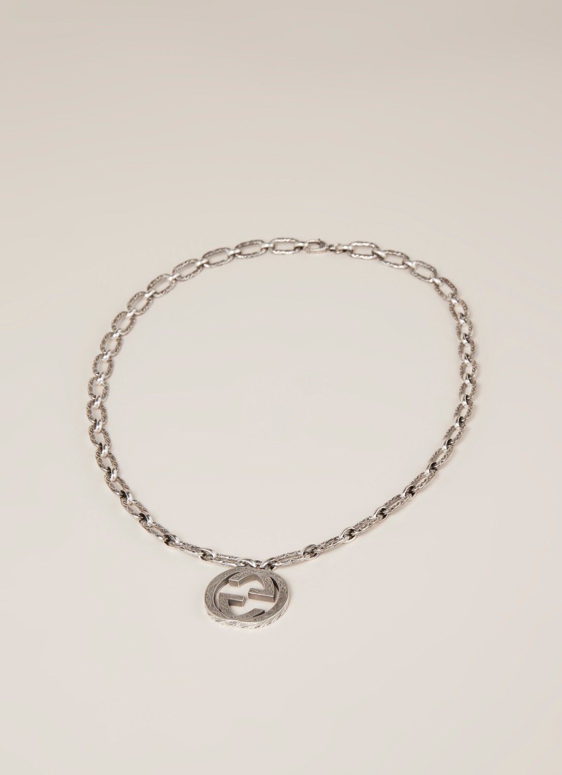 Gucci G schakelketting van sterling zilver - voorkant 3 zilver