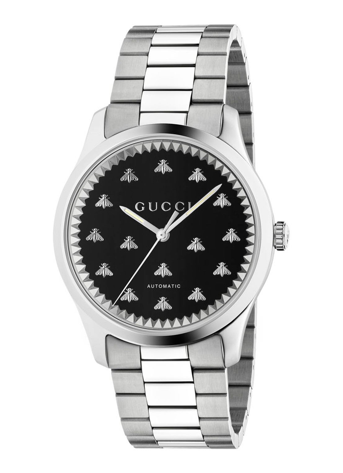 Gucci G-Timeless Automatic horloge YA126283 - voorkant zilver