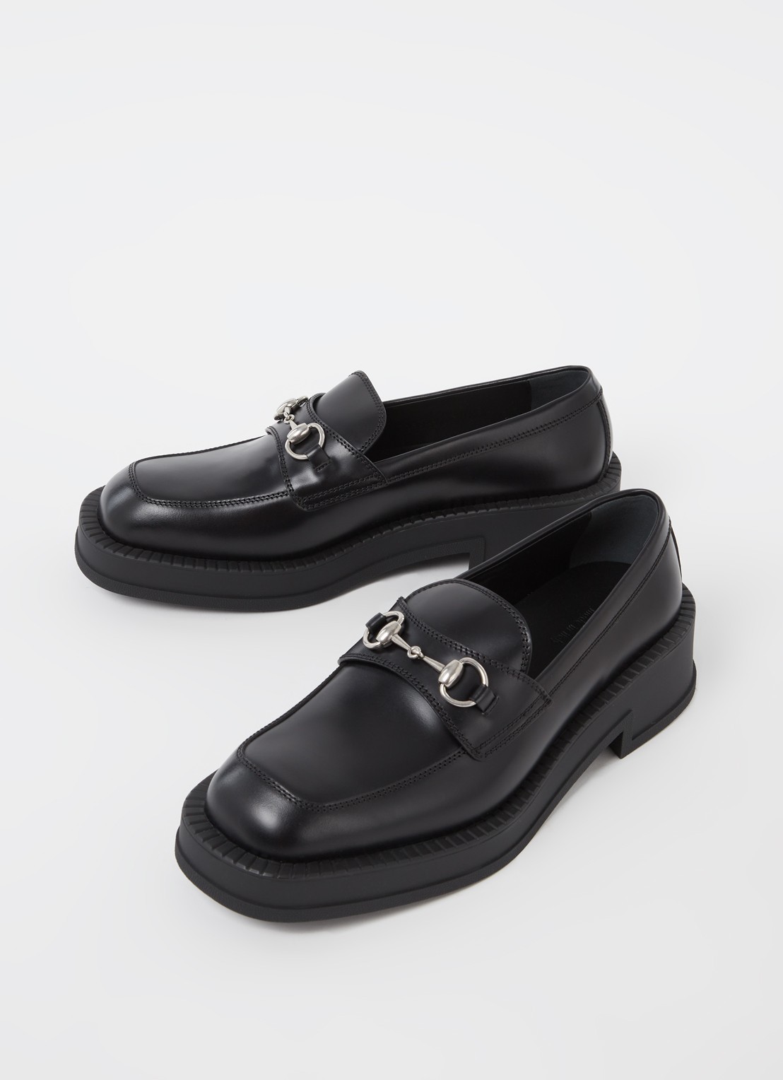 Gucci Genk loafer van leer  - detail zwart