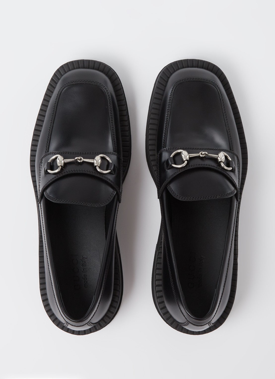 Gucci Genk loafer van leer  - detail 3 zwart