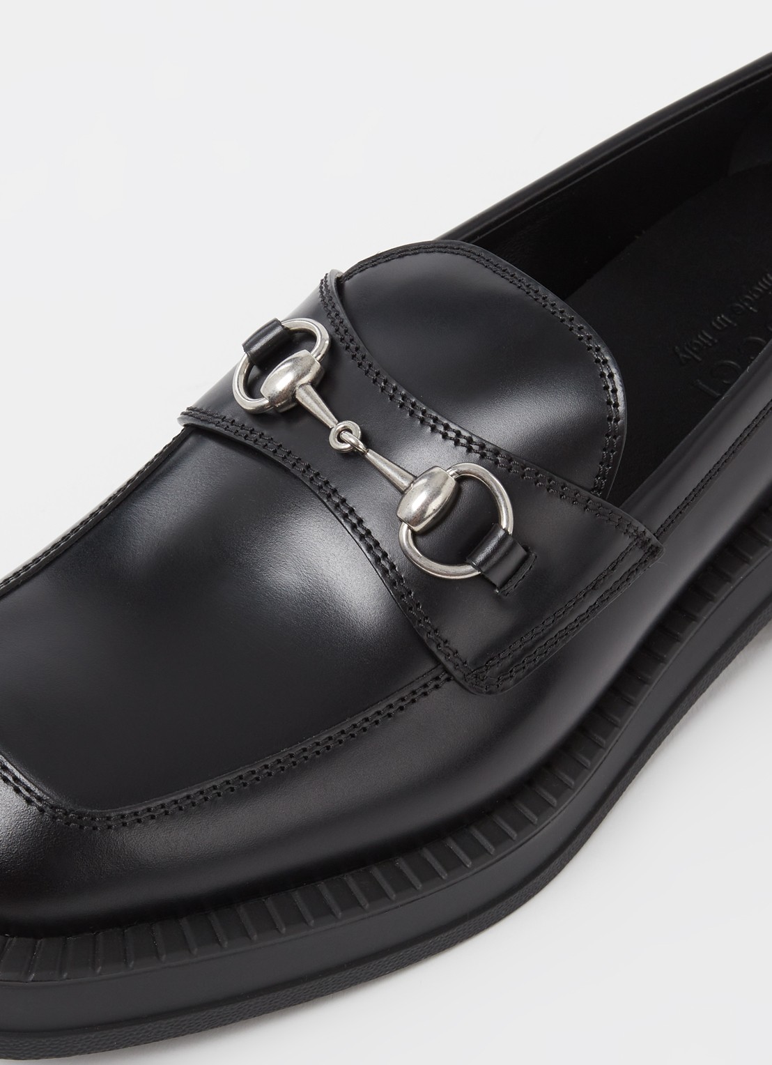 Gucci Genk loafer van leer  - detail 4 zwart
