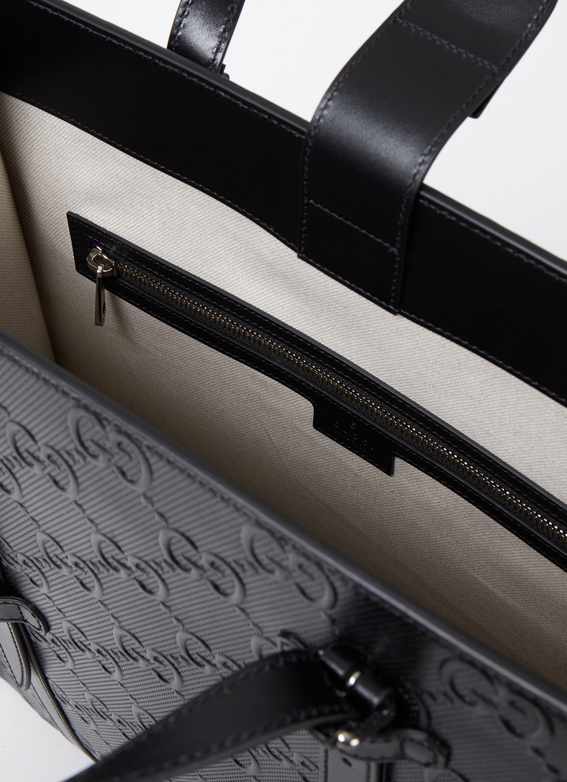 Gucci GG Tennis shopper van geperforeerd leer  - detail 2 zwart
