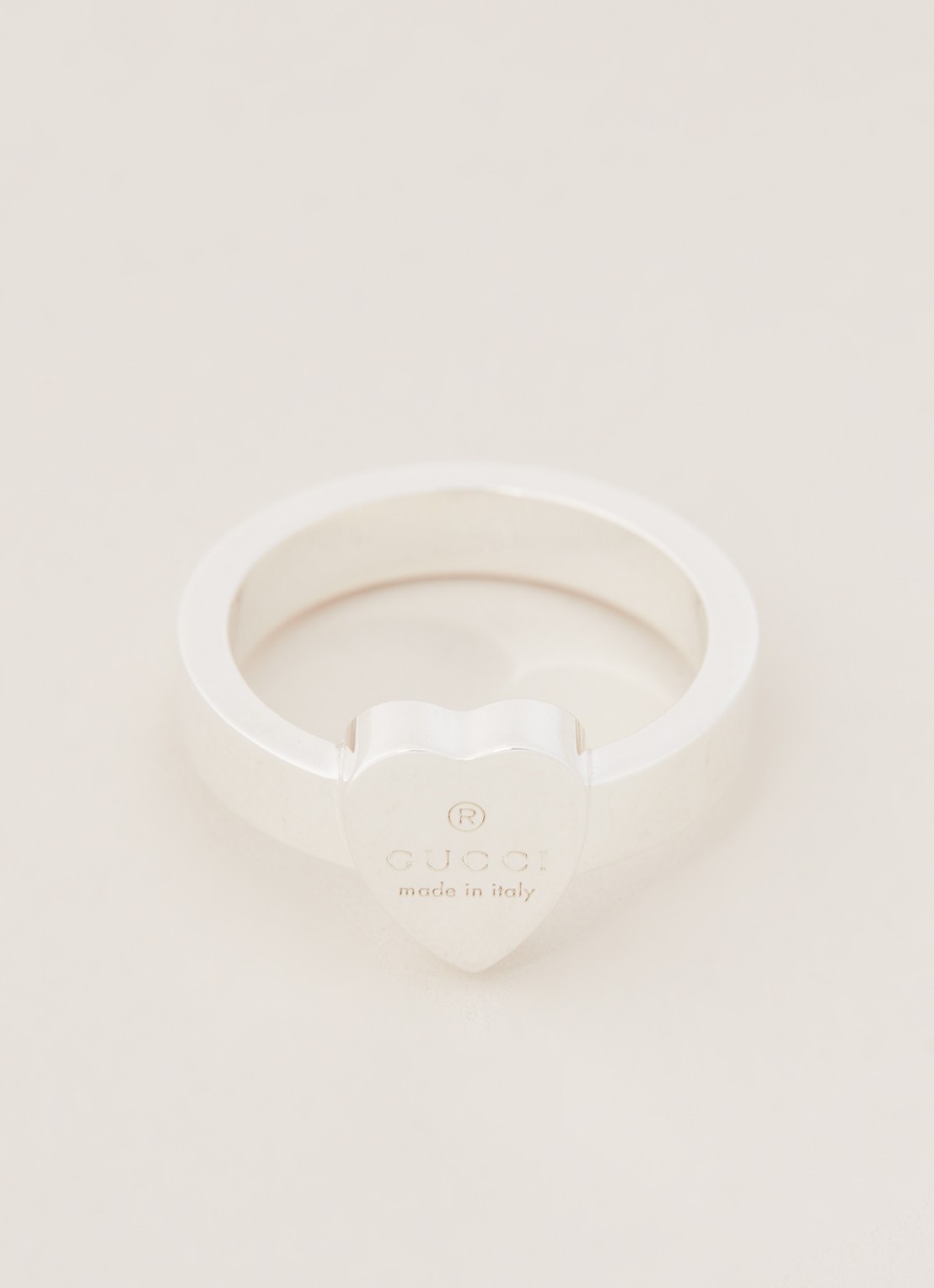 Gucci Heart ring van zilver  - detail 2 zilver