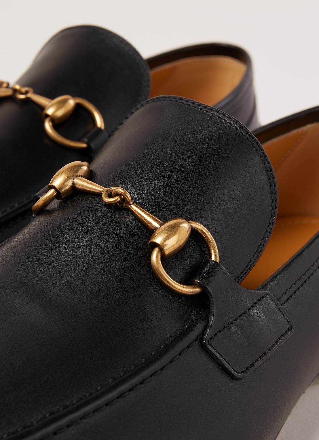 Gucci Jordaan loafer van leer met horsebit - detail 5 zwart