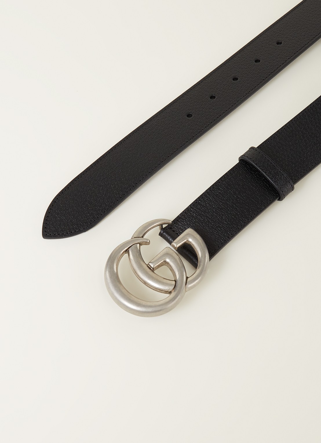 Gucci Marmont riem van leer - detail 2 zwart