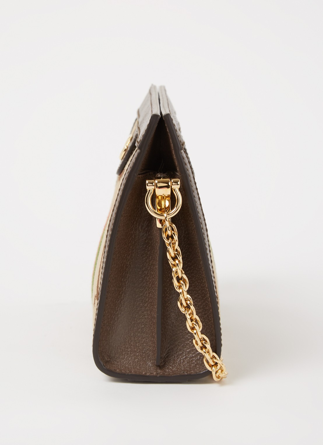 Gucci Ophidia Jumbo Small schoudertas van canvas met leren details - detail 3 lichtbruin