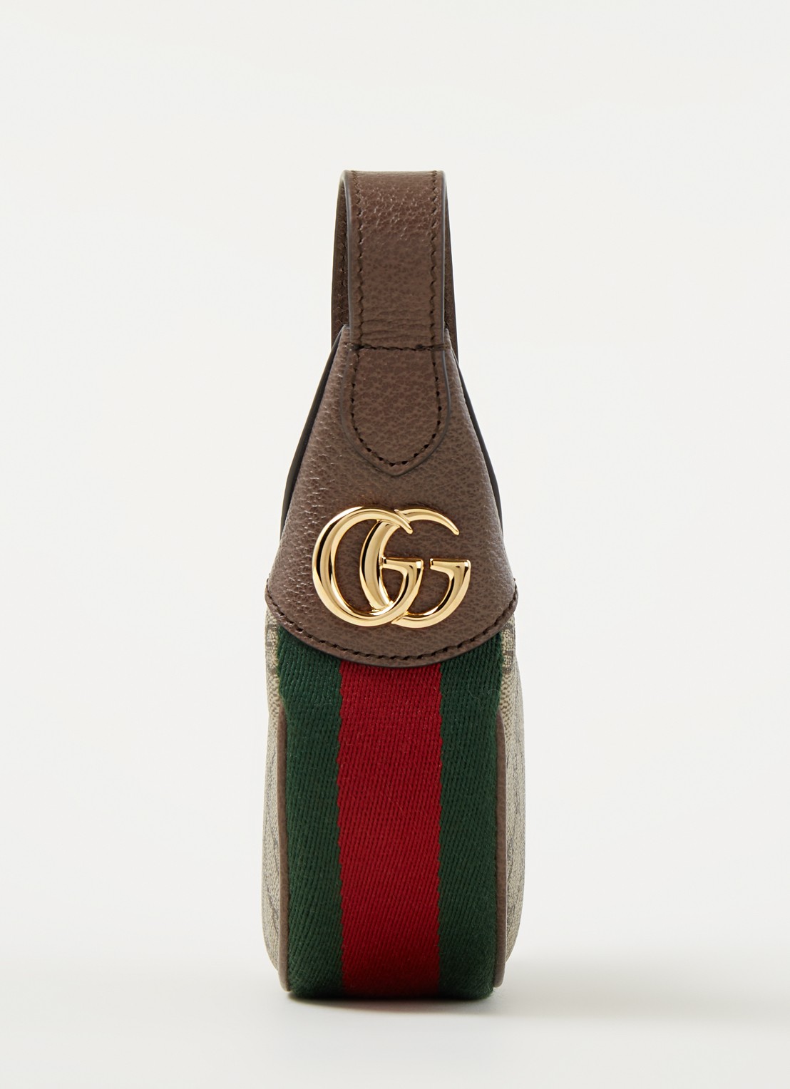 Gucci Ophidia Mini baguette bag van leer en canvas - detail 2 beige