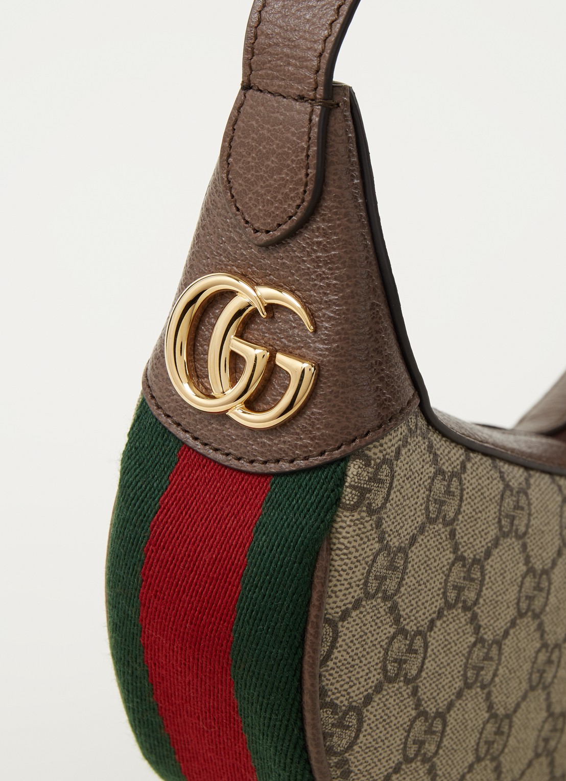 Gucci Ophidia Mini baguette bag van leer en canvas - detail 3 beige