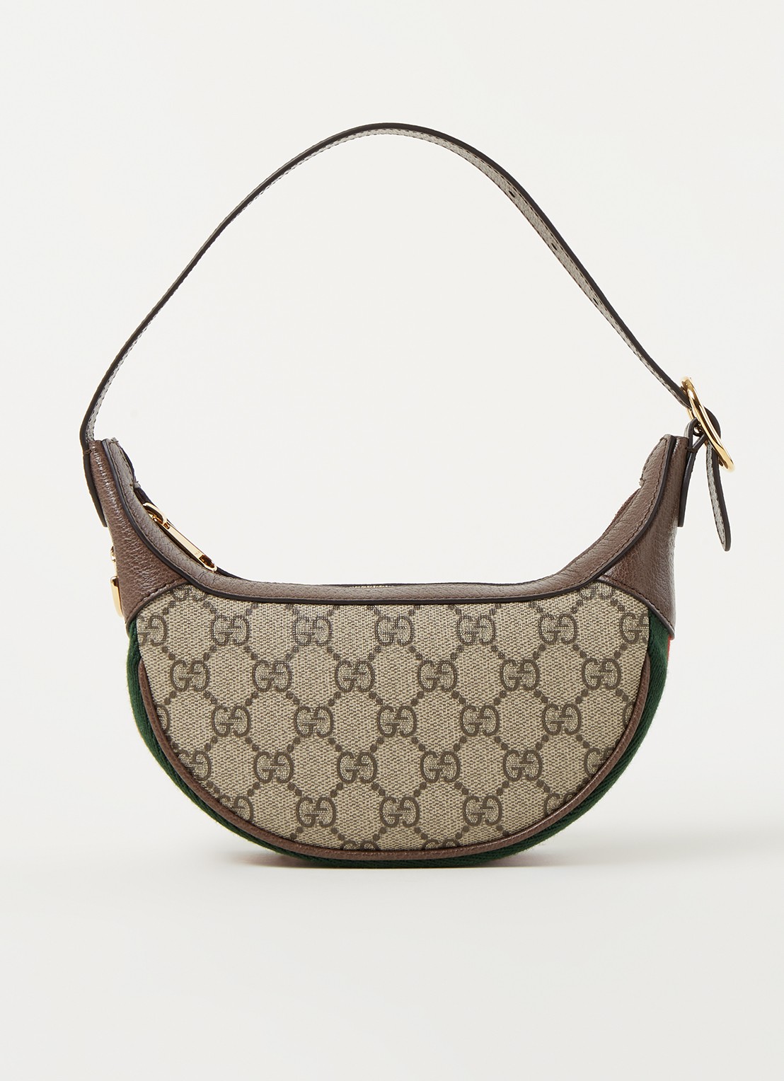 Gucci Ophidia Mini baguette bag van leer en canvas - voorkant 5 beige