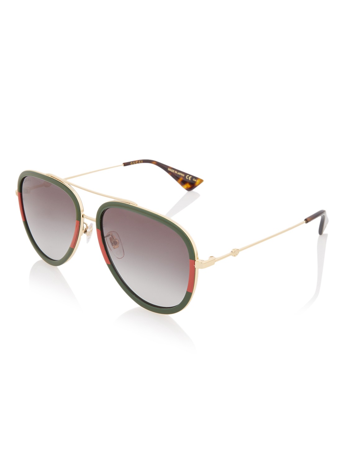 Gucci Piloten zonnebril GG0062S  - voorkant 4 groen