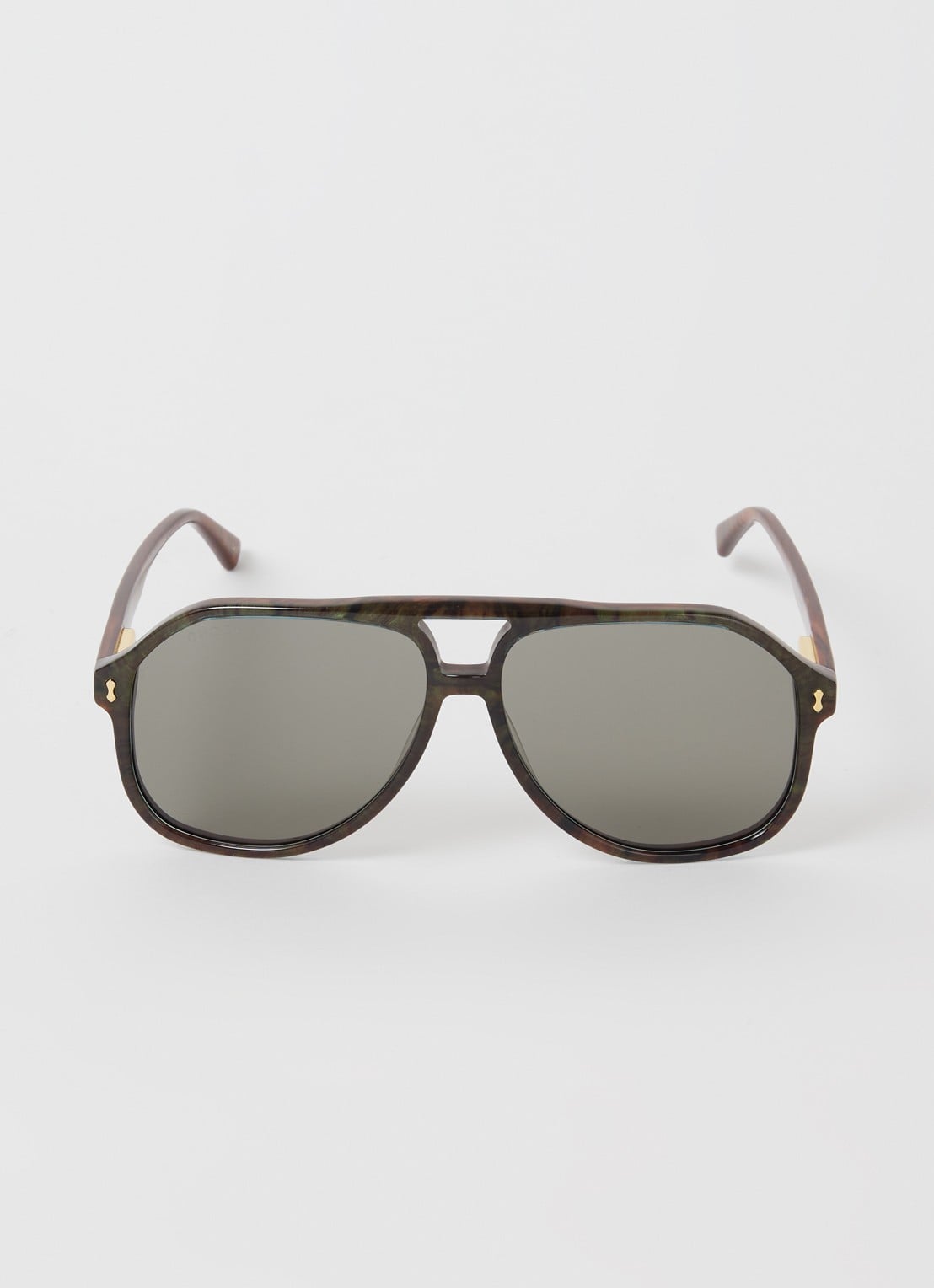 Gucci Piloten zonnebril GG1042S - voorkant 2 grijs