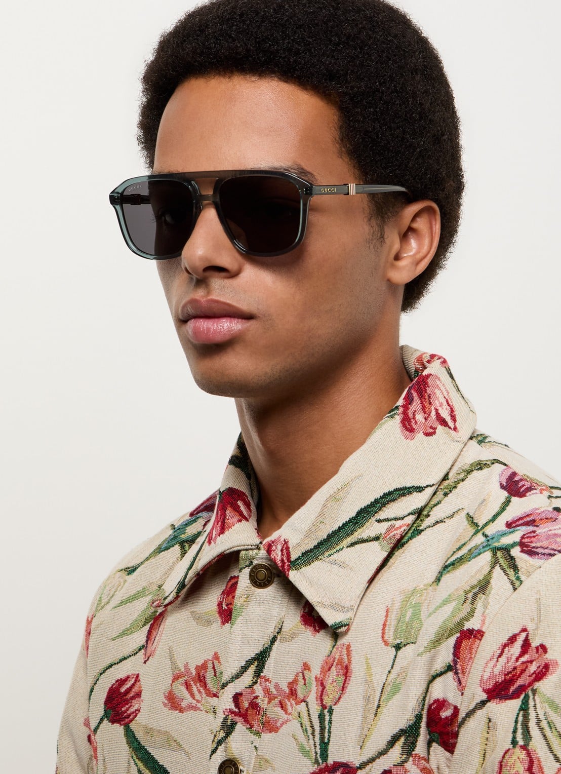 Gucci Piloten zonnebril GG1494S - voorkant 2 petrol