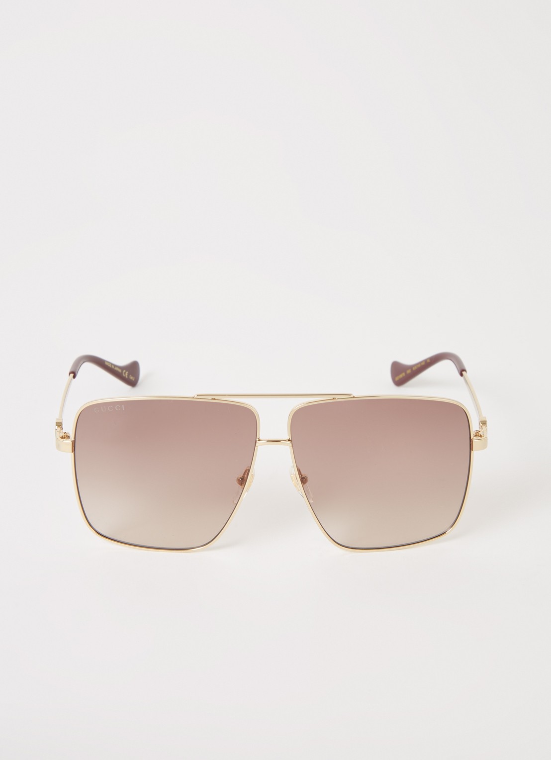 Gucci Piloten zonnebril met brillenkoord GG1087S - voorkant 2 goud
