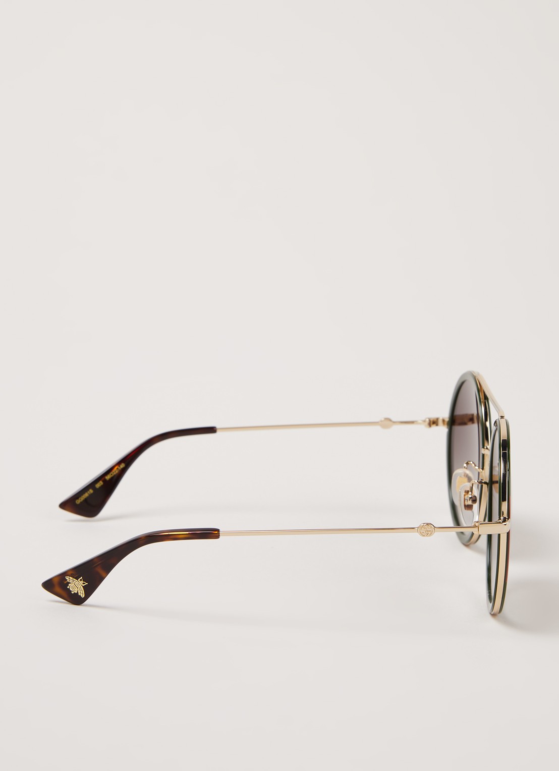 Gucci Retro zonnebril GG0061S - detail 2 donkergroen