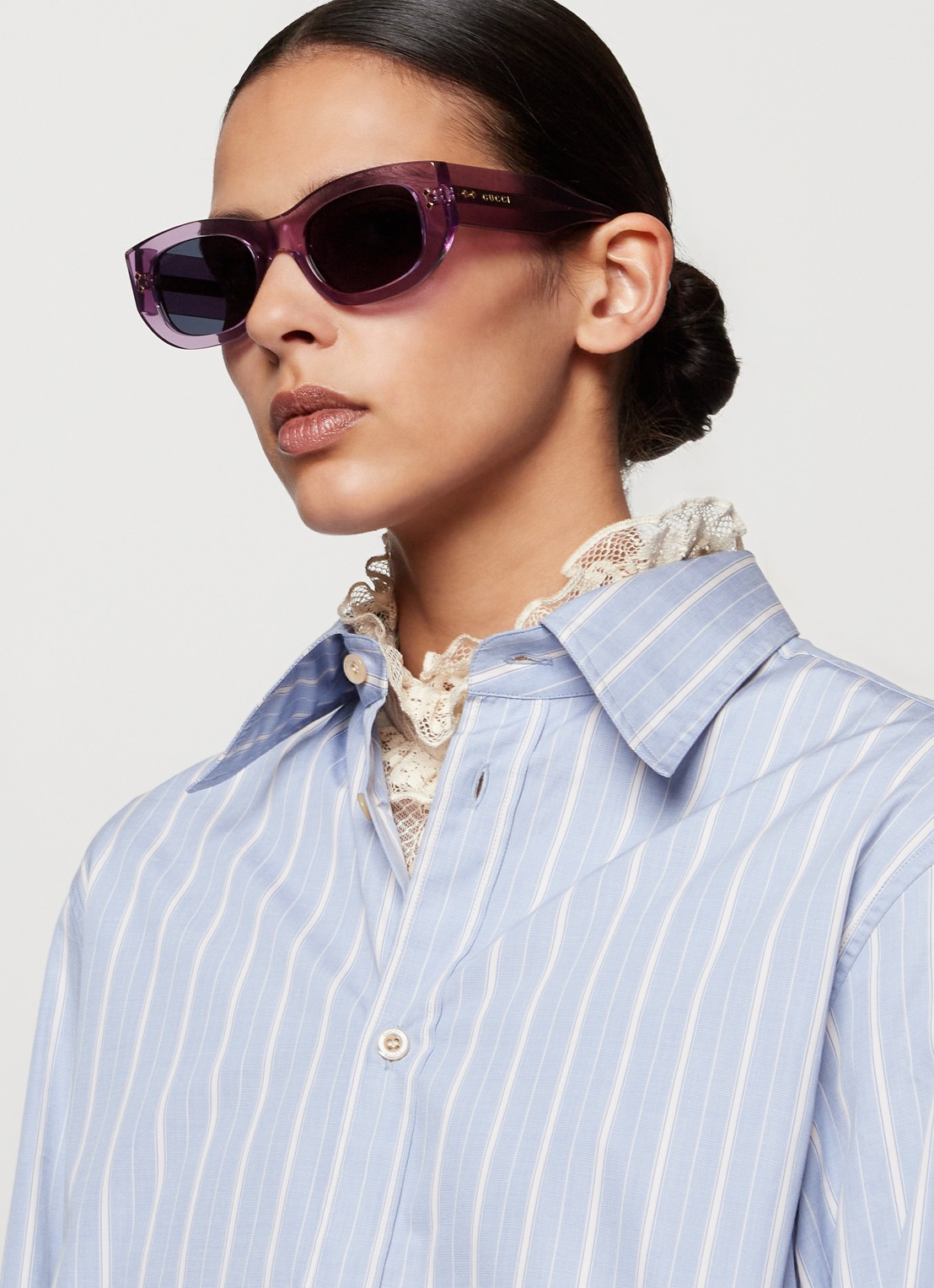 Gucci Retro zonnebril GG1215S - voorkant 5 paars