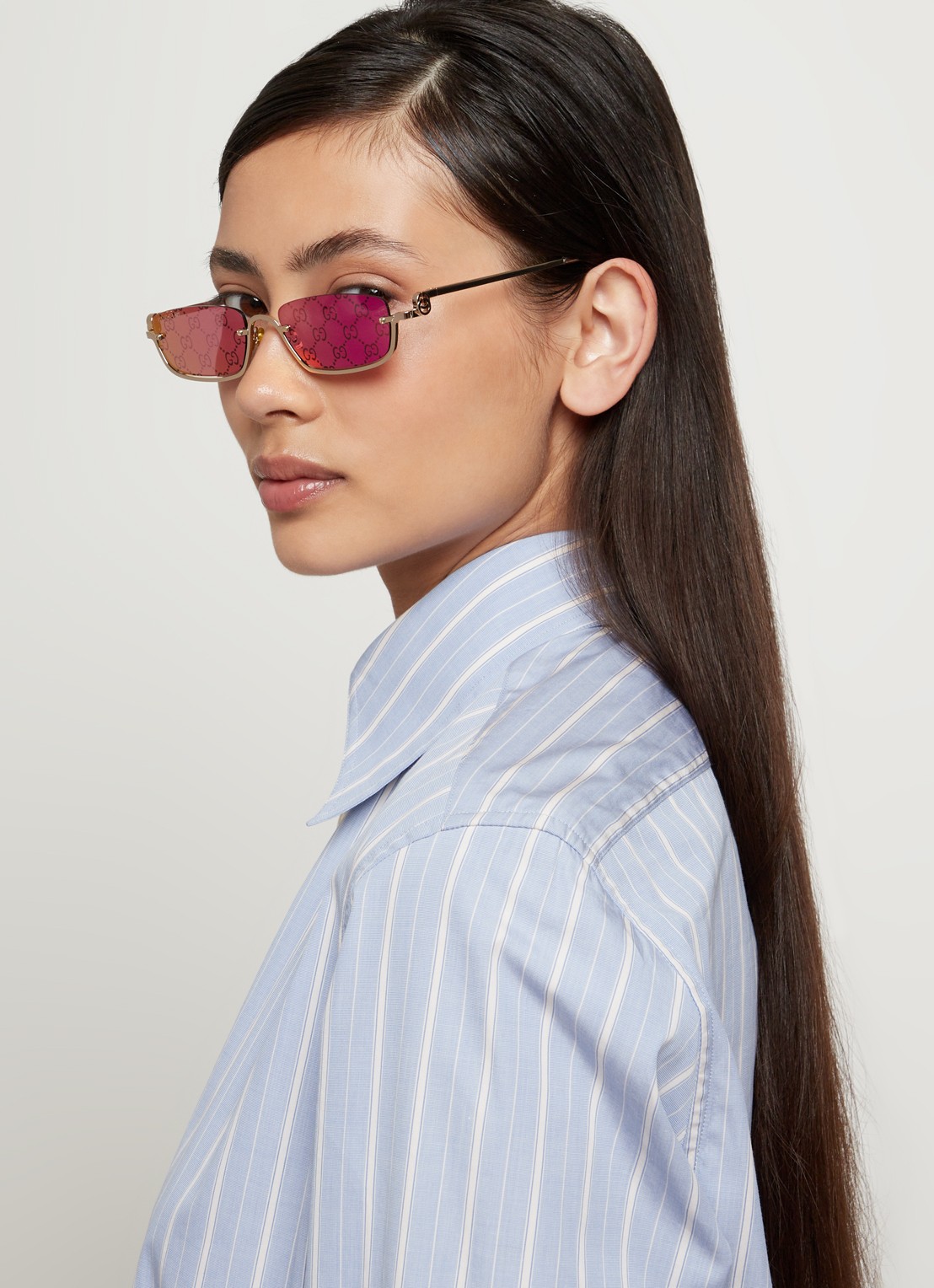 Gucci Retro zonnebril GG1278S - voorkant 5 goud