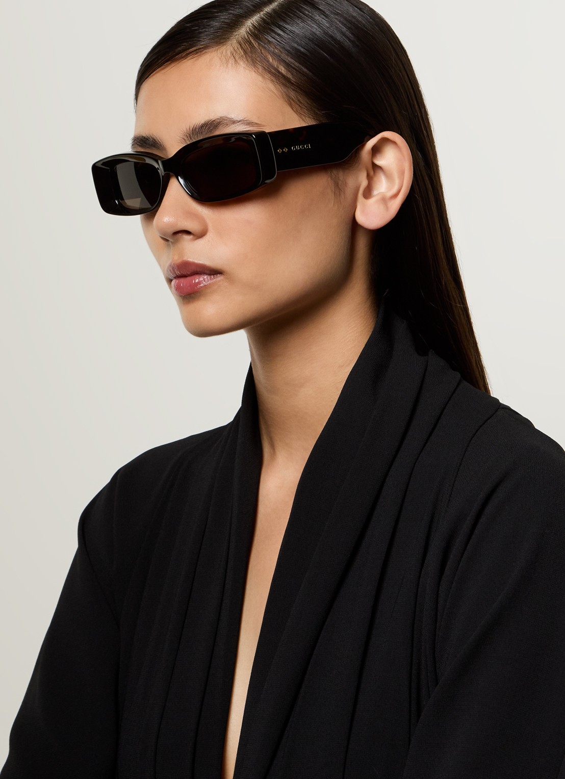 Gucci Retro zonnebril GG1528S - voorkant 2 donkerbruin