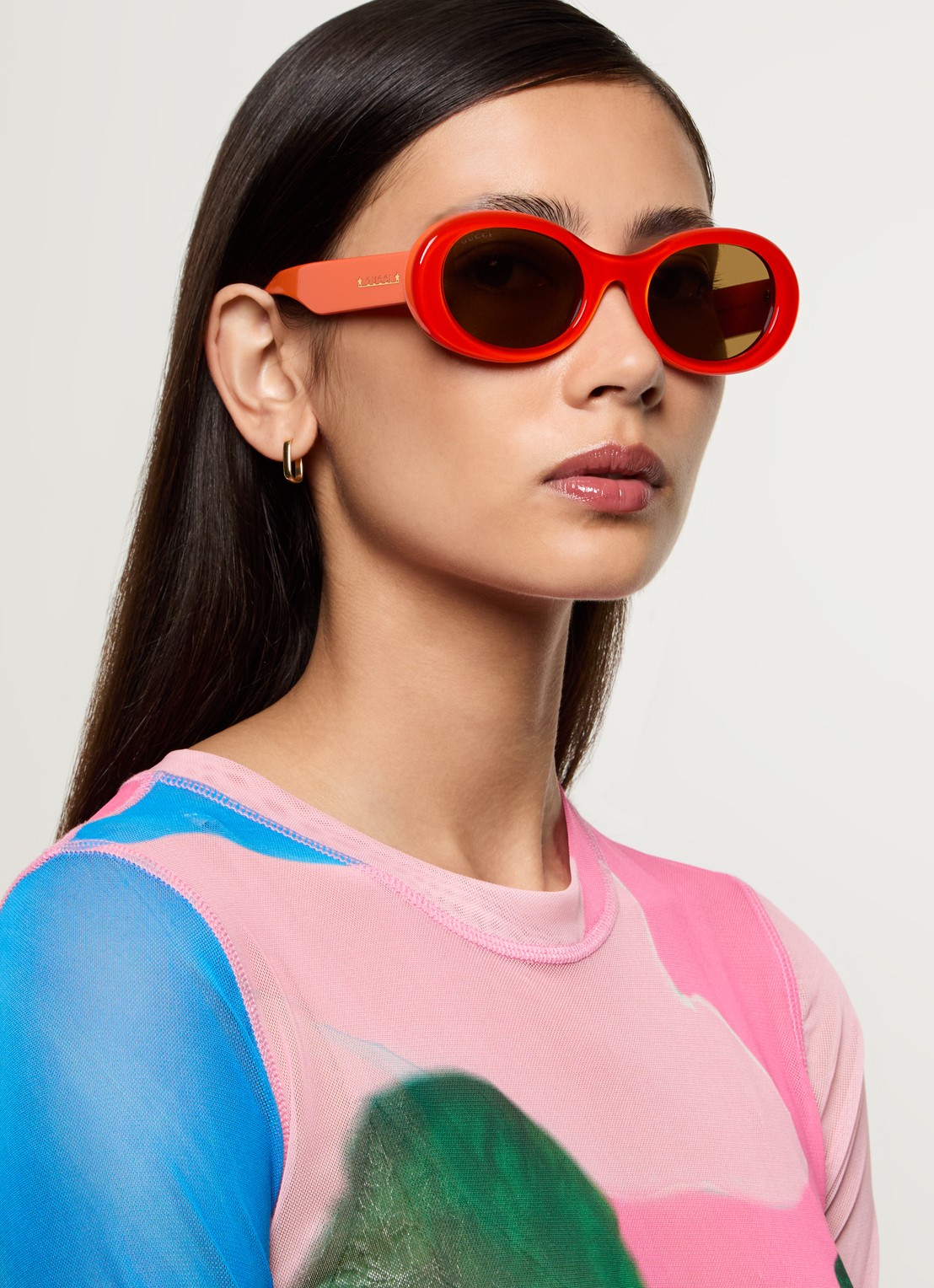 Gucci Retro zonnebril GG1587S - voorkant 5 neonoranje