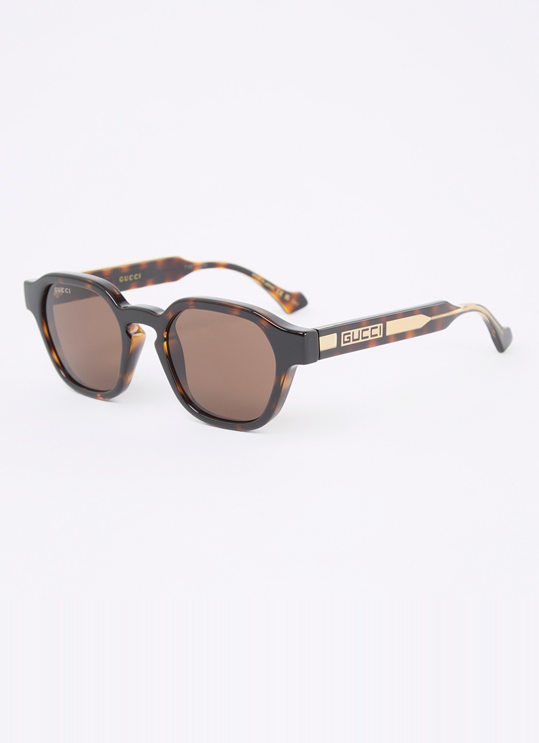 Gucci Retro zonnebril GG1730S  - voorkant donkerbruin