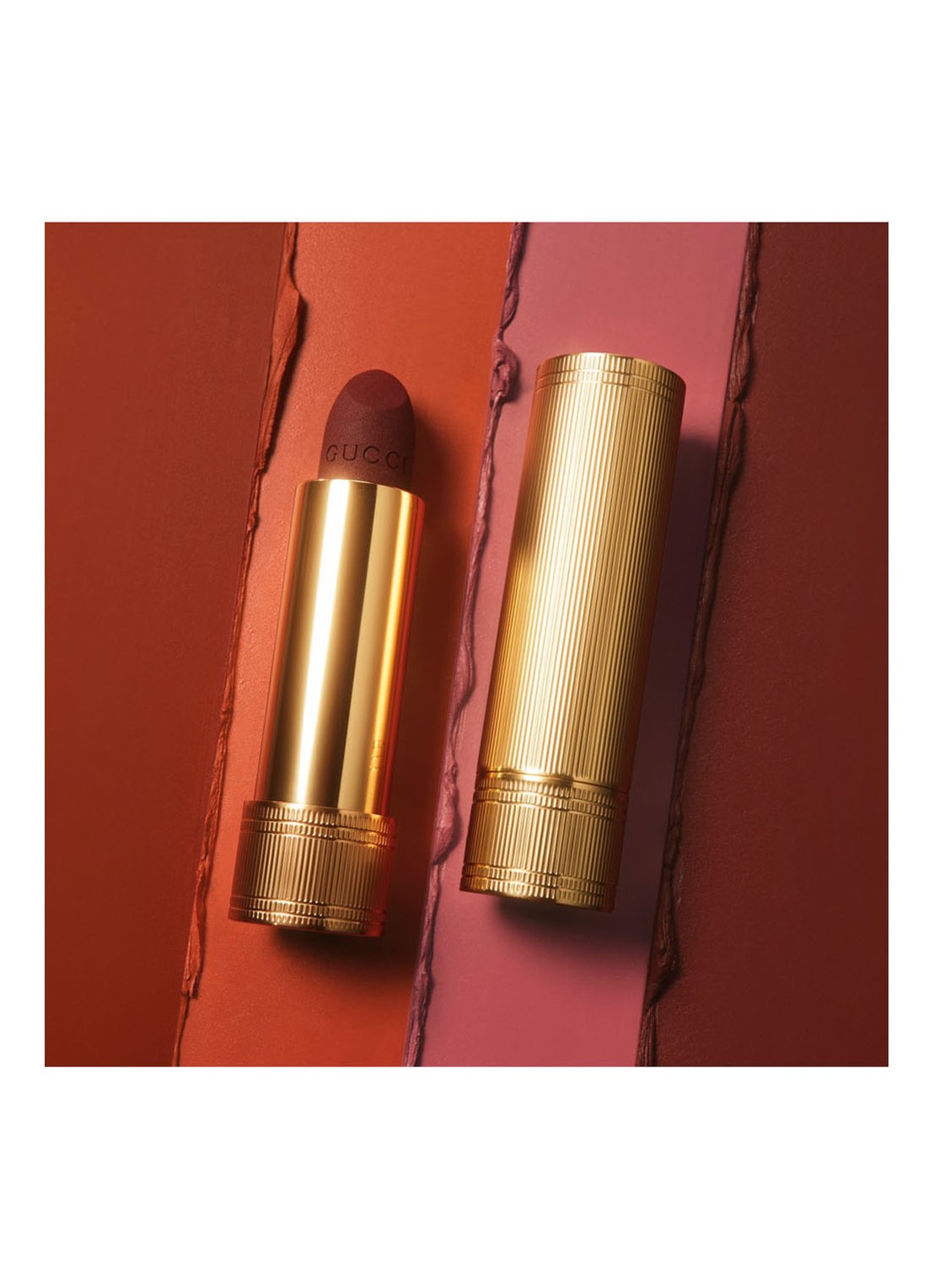 Gucci Rouge à Lèvres Matte Finish - matte Lipstick  - detail 4 lucy dark orange