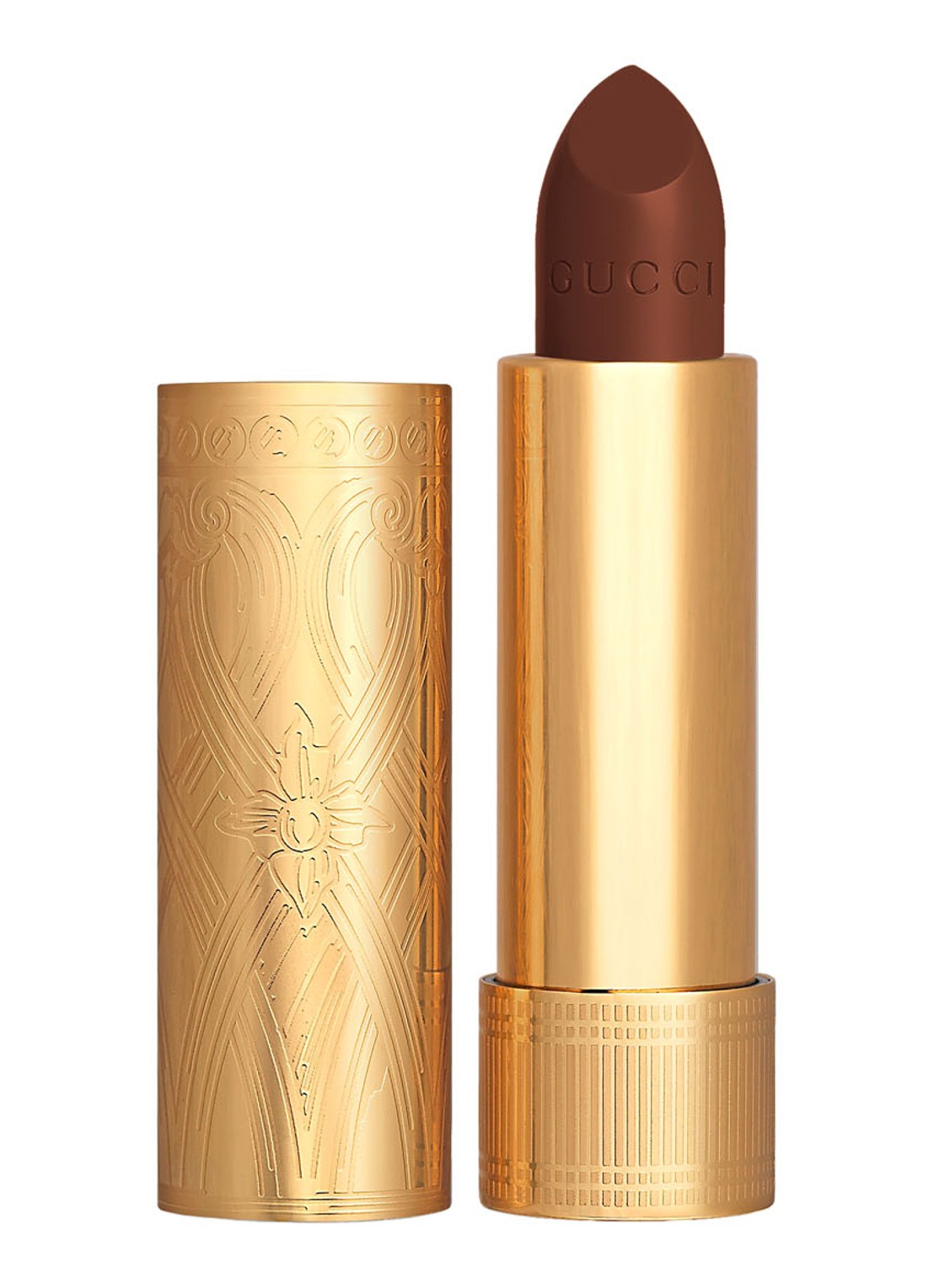 Gucci Rouge à Lèvres Satin - lipstick  - voorkant 123 auroral amber
