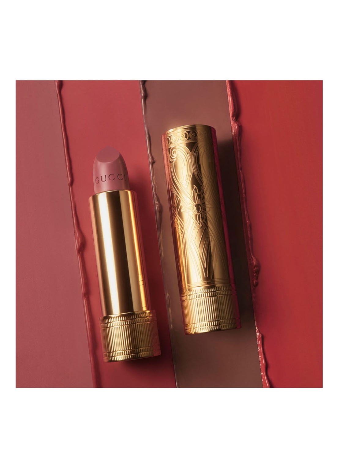 Gucci Rouge à Lèvres Satin Lipstick - detail 3 suzanne sunset