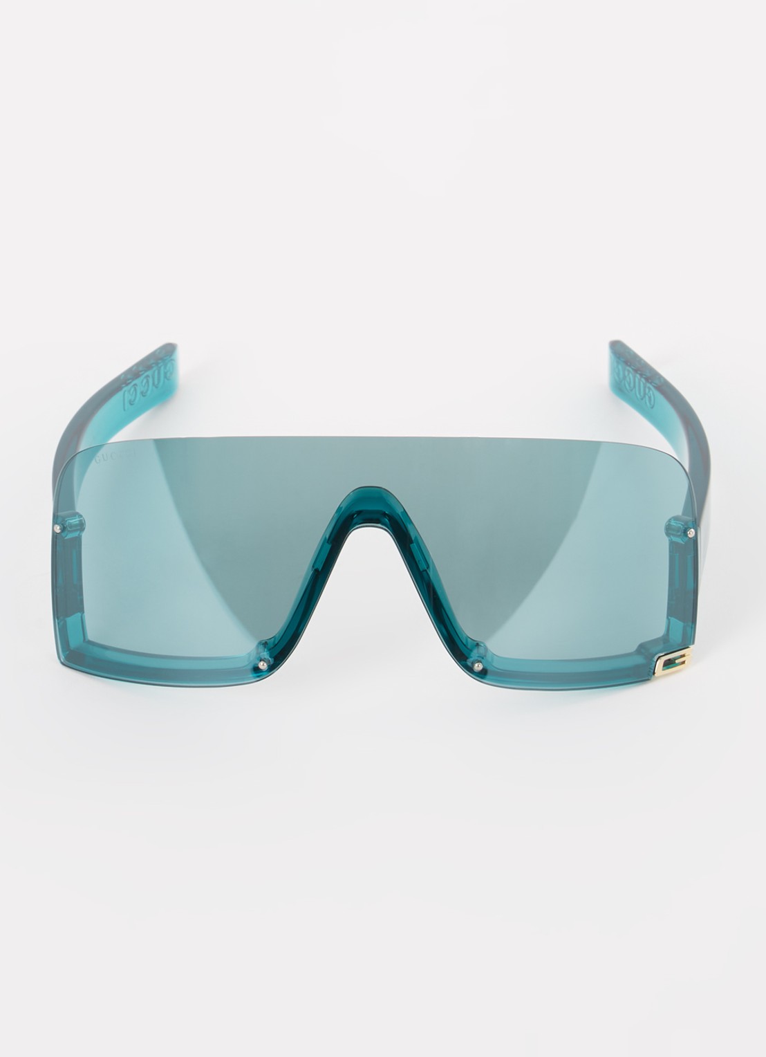 Gucci Shield zonnebril GG1637S - detail turquoise