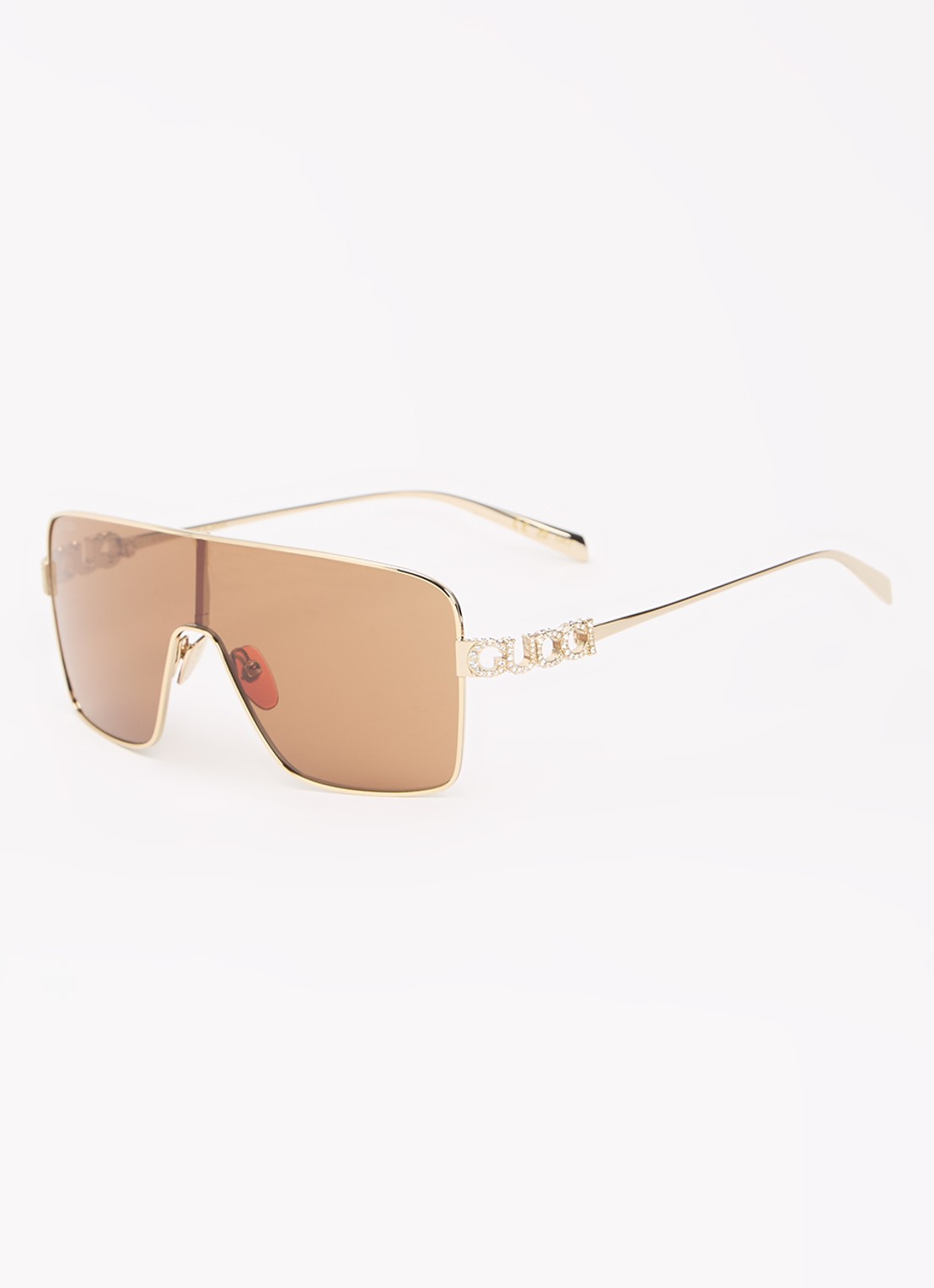 Gucci Shield zonnebril GG1936S - voorkant goud