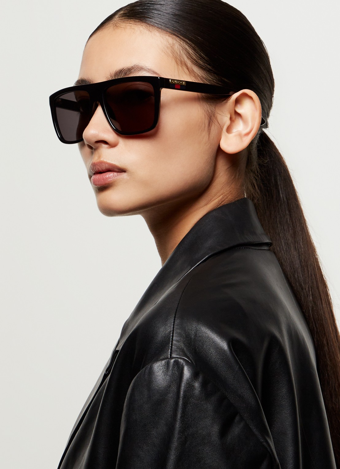 Gucci Wayfarer zonnebril GG0748S - voorkant 2 zwart