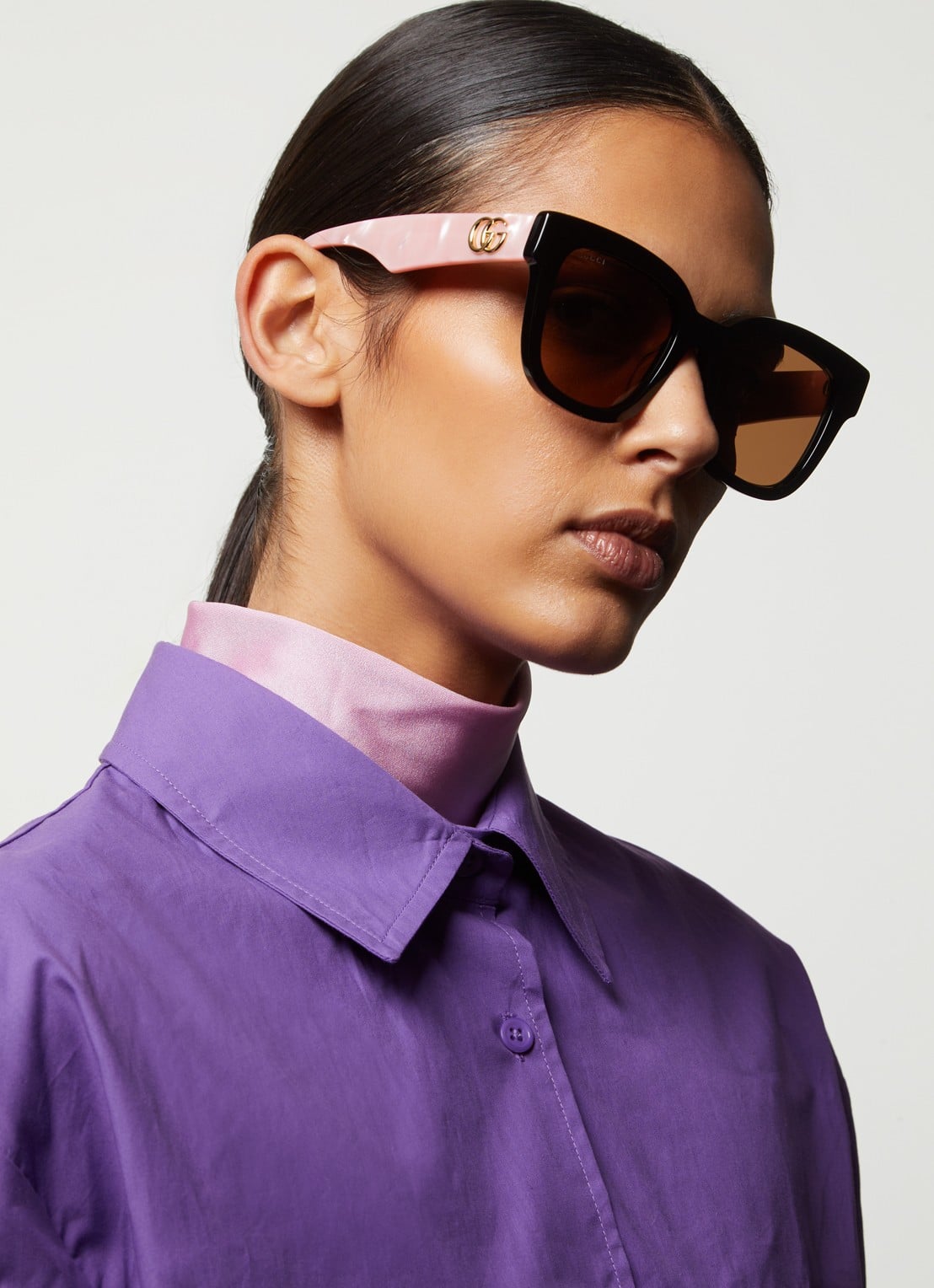 Gucci Wayfarer zonnebril GG0998S - voorkant 5 zwart