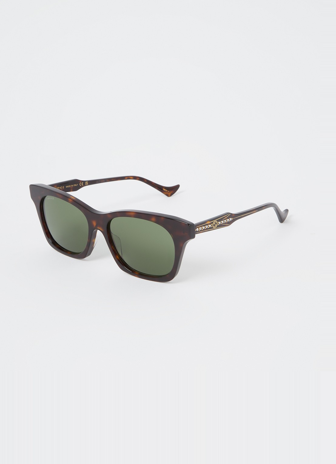 Gucci Wayfarer zonnebril GG1299S - voorkant donkerbruin