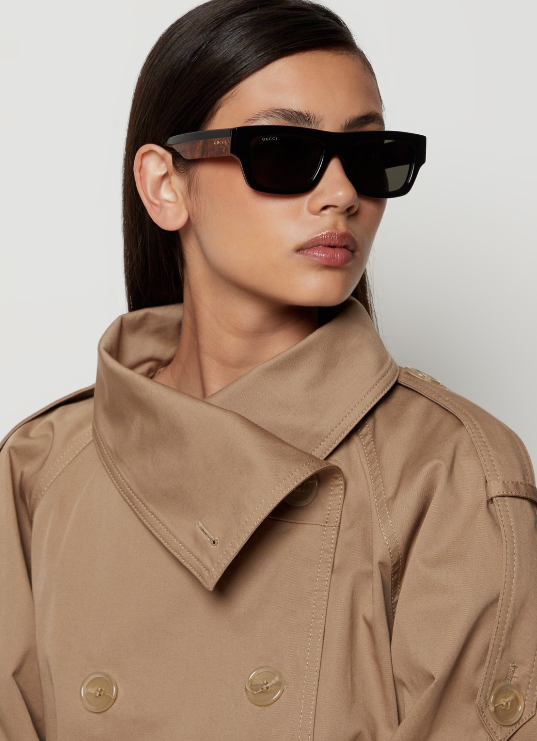 Gucci Wayfarer zonnebril GG1301S - voorkant 2 zwart