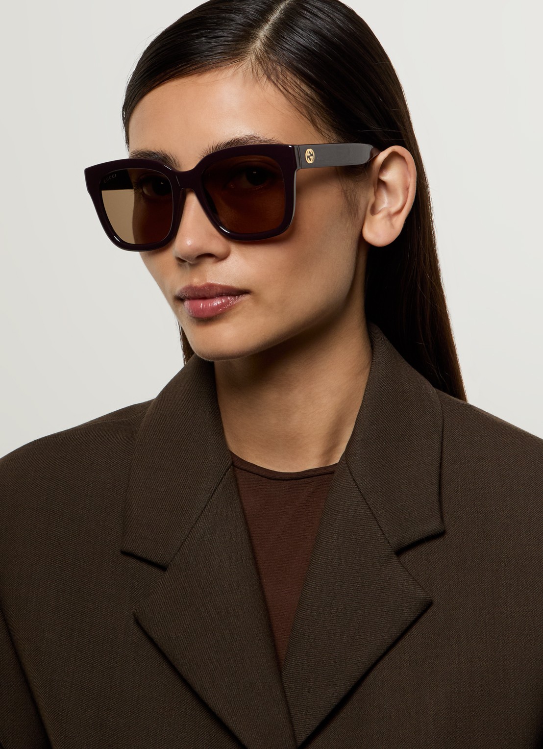 Gucci Wayfarer zonnebril GG1338S - voorkant 5 paars