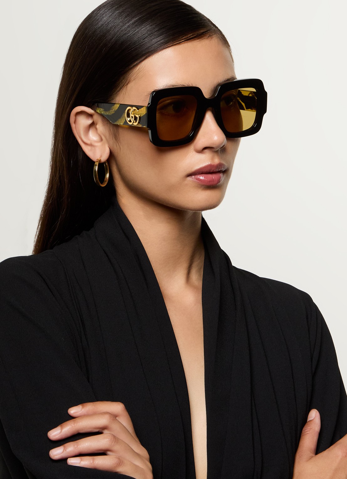 Gucci Wayfarer zonnebril GG1547S - voorkant 5 geel