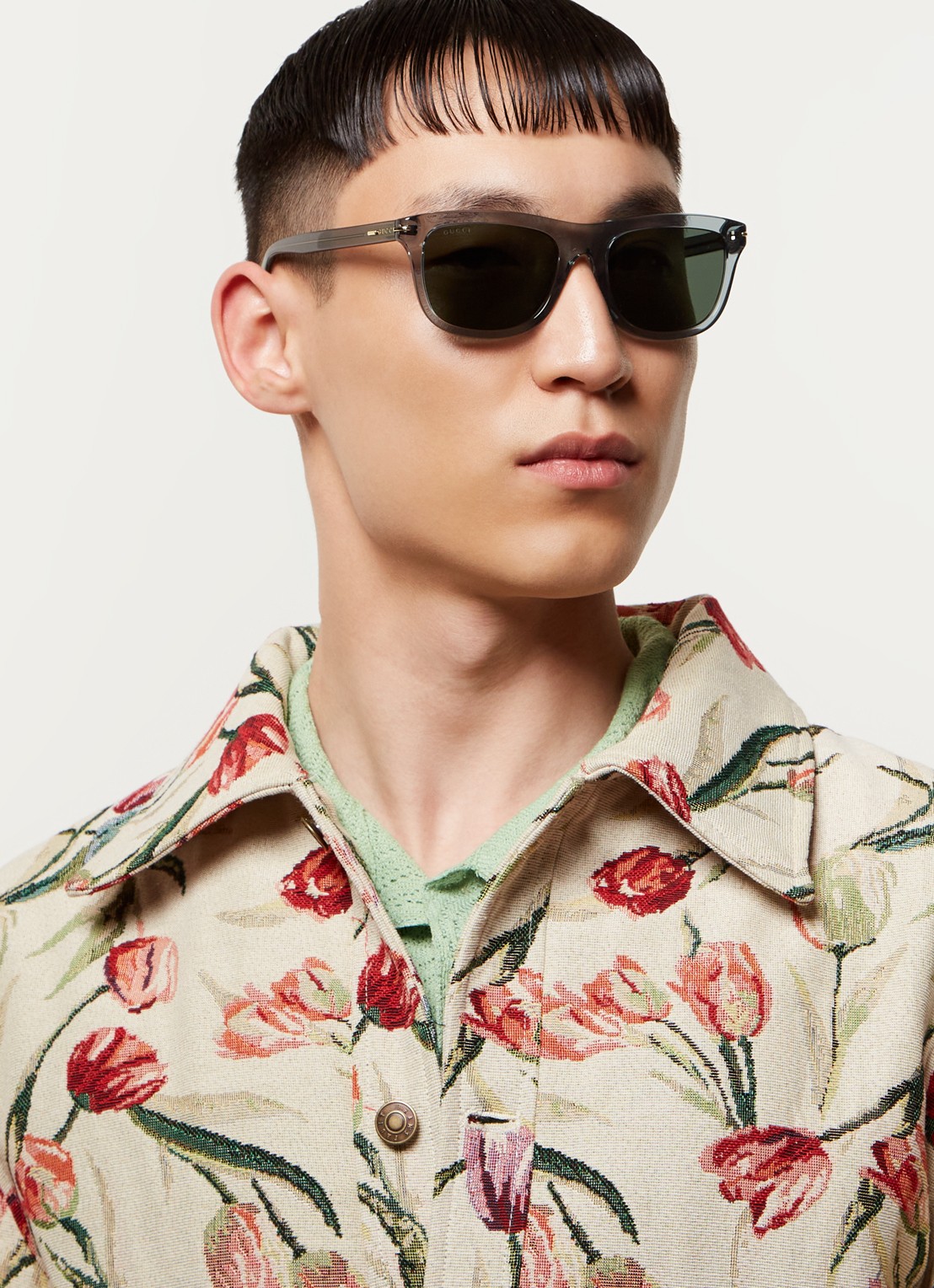 Gucci Zonnebril GG1444S - voorkant 2 staalblauw
